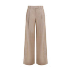 Brunello Cucinelli Beige Linen Casual Pants