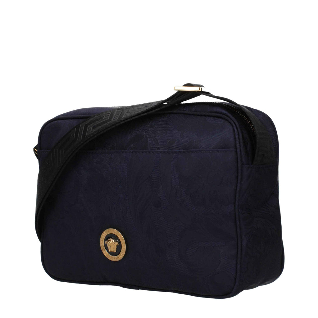 Versace Blue Fabric Crossbody Bag
