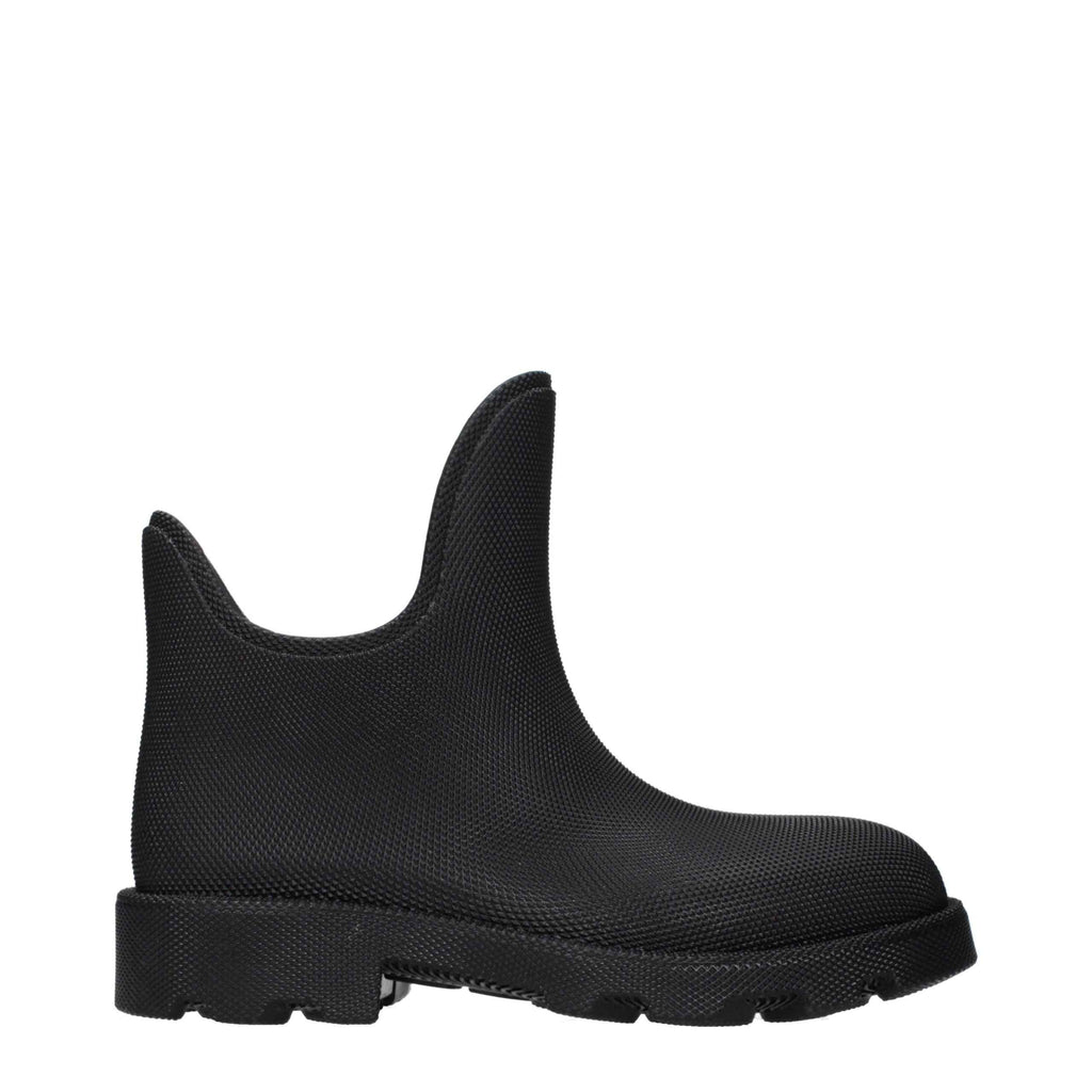 Burberry Black Cotton Ankle Boots