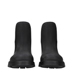 Burberry Black Cotton Ankle Boots