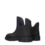 Burberry Black Cotton Ankle Boots