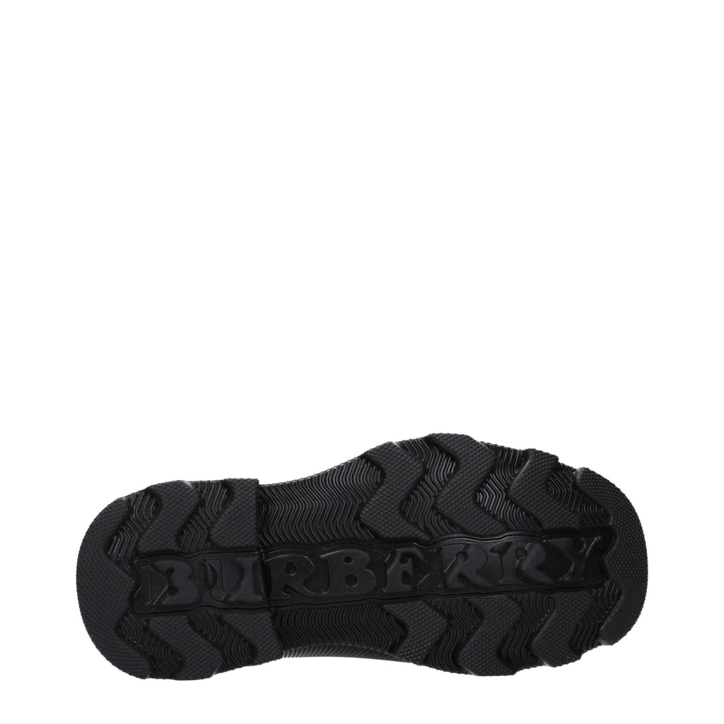 Burberry Black Cotton Ankle Boots