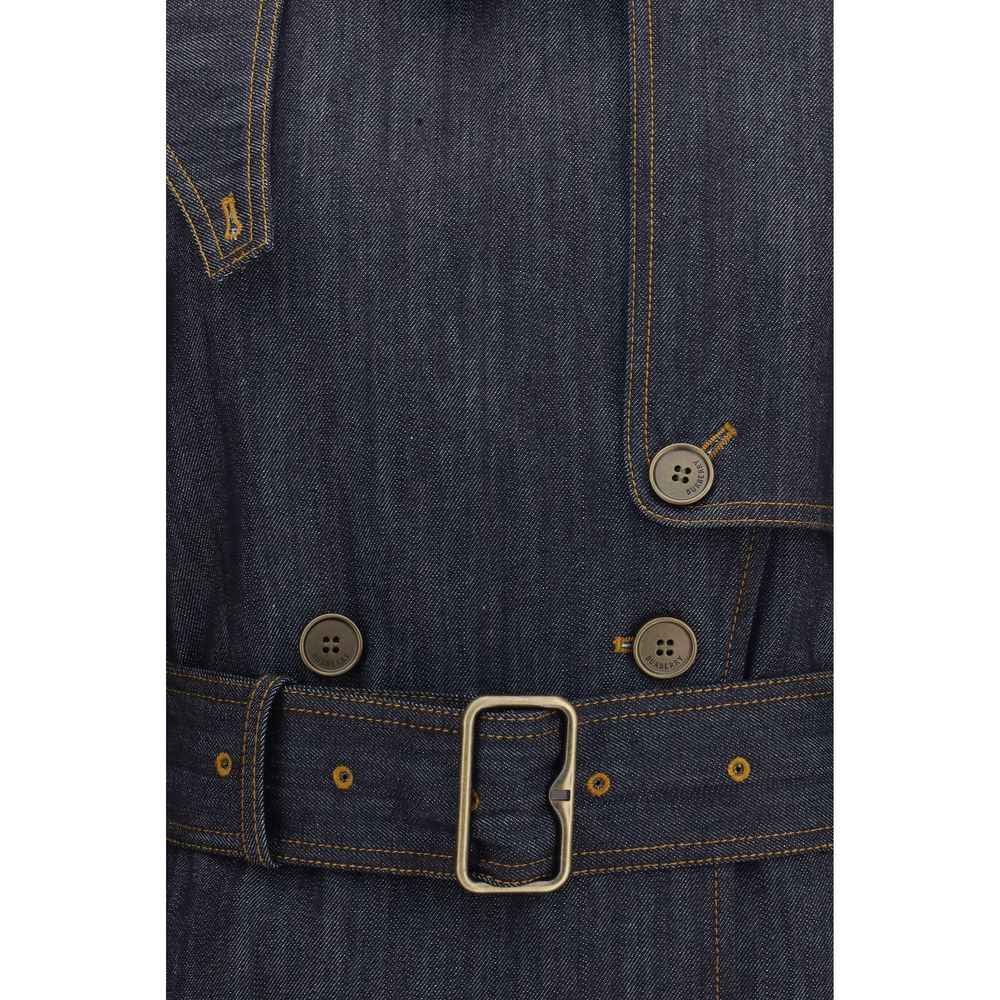 Burberry Blue Cotton Trench Coat