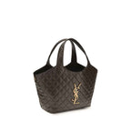 Saint Laurent Bicolor Napa Leather / Calf Bos Taurus Shoulder Bag
