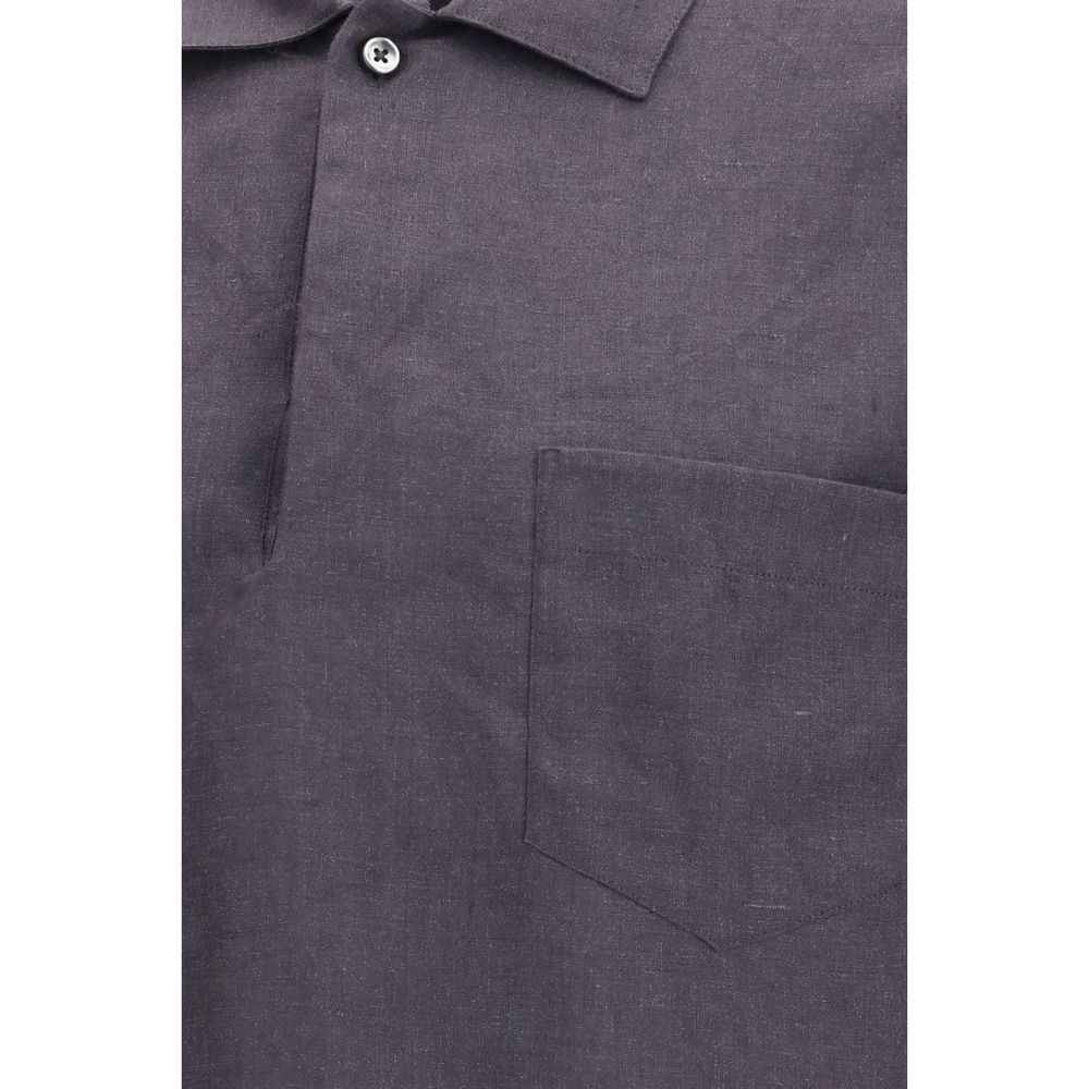 Deperlu Gray Linen Shirt