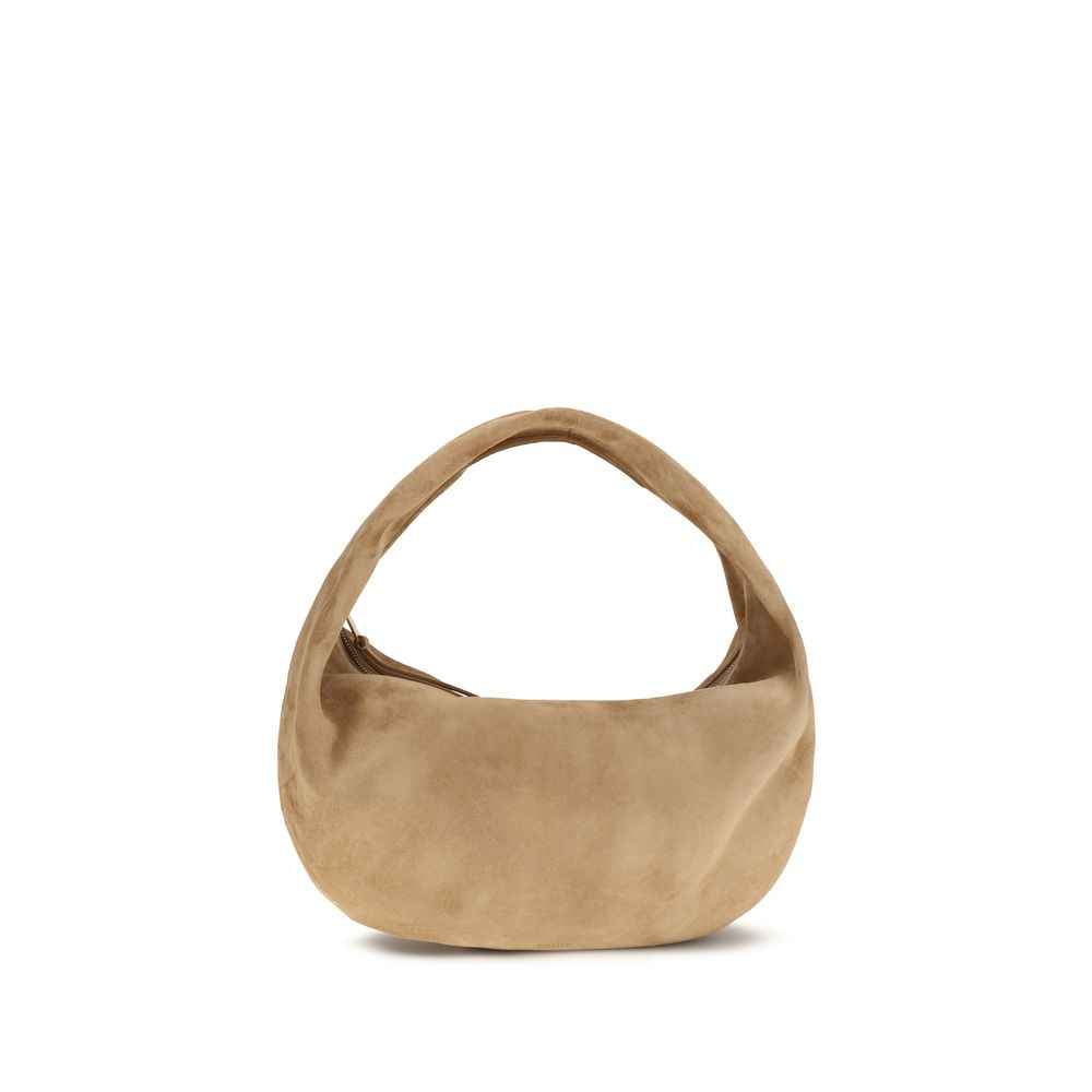 Khaite Beige Calf Leather Bos Taurus Shoulder Bag
