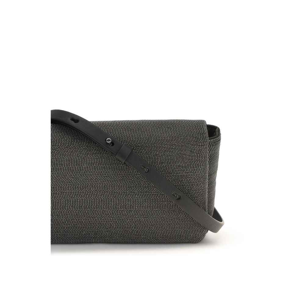 Brunello Cucinelli Black Leather Shoulder Bag