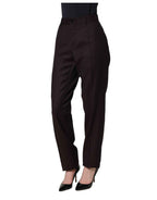 Dolce & Gabbana Brown Straight Leg Dress Silk Trousers Pants