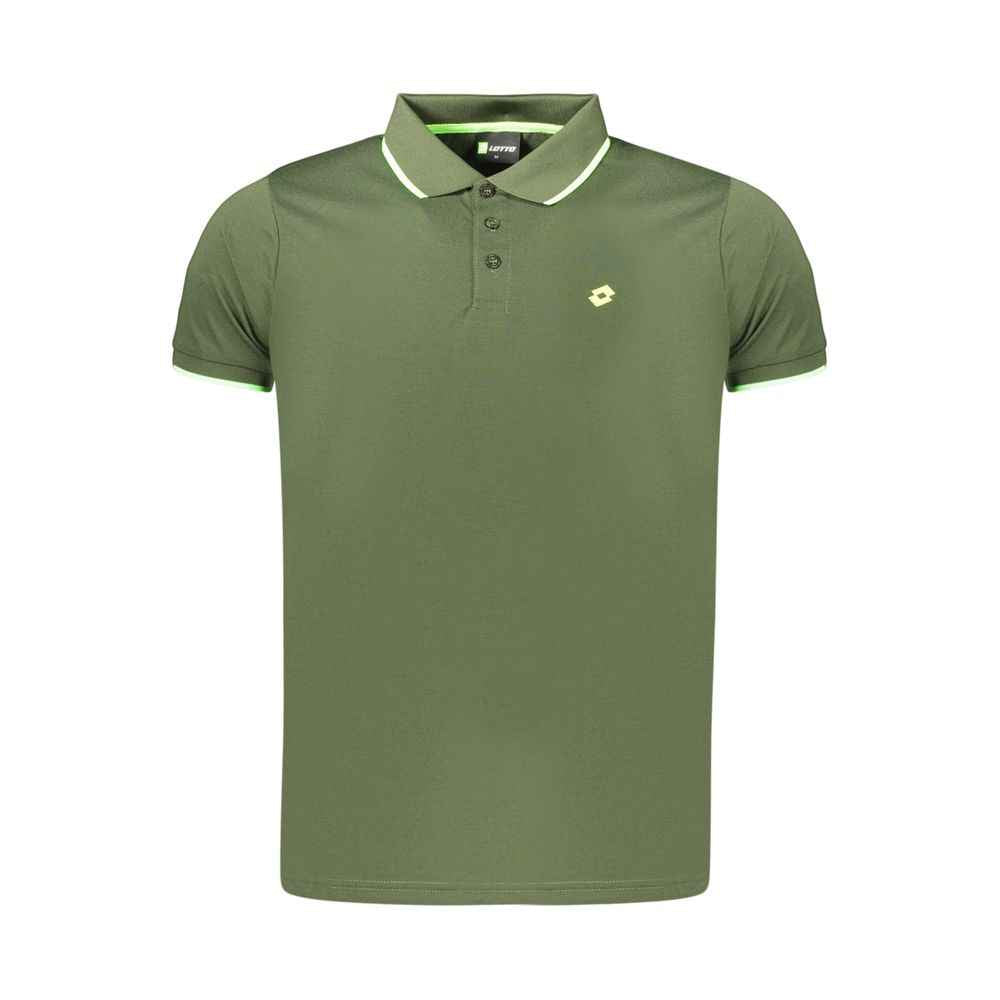 Lotto Green Polyester Men's Polo Shirt