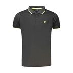 Lotto Black Polyester Men's Polo Shirt