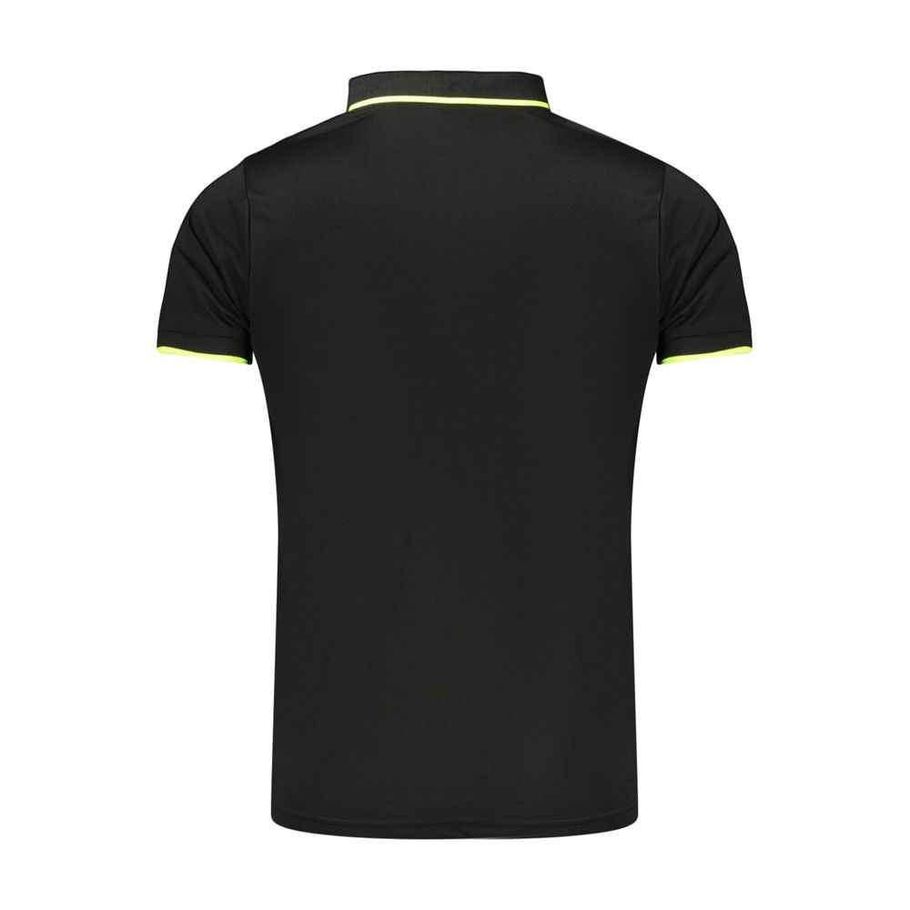 Lotto Black Polyester Men's Polo Shirt