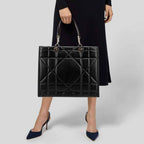 Dior Black Leather Tote Bag