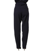 Blugirl Dark Blue High Waist Straight Dress Formal Trouser Pants