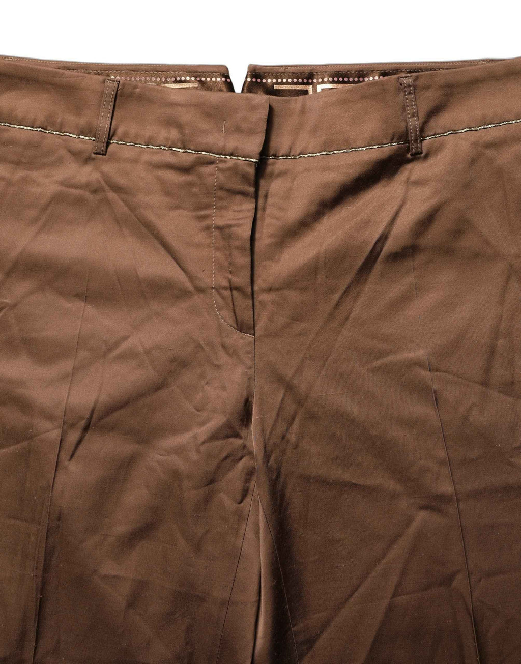 Cavalli Class Brown High Waist Flared Trouser Pants