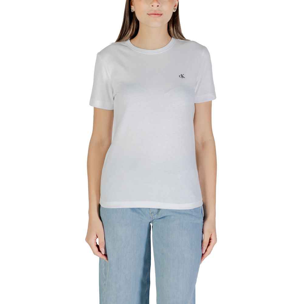 Calvin Klein Jeans White Cotton T-Shirt