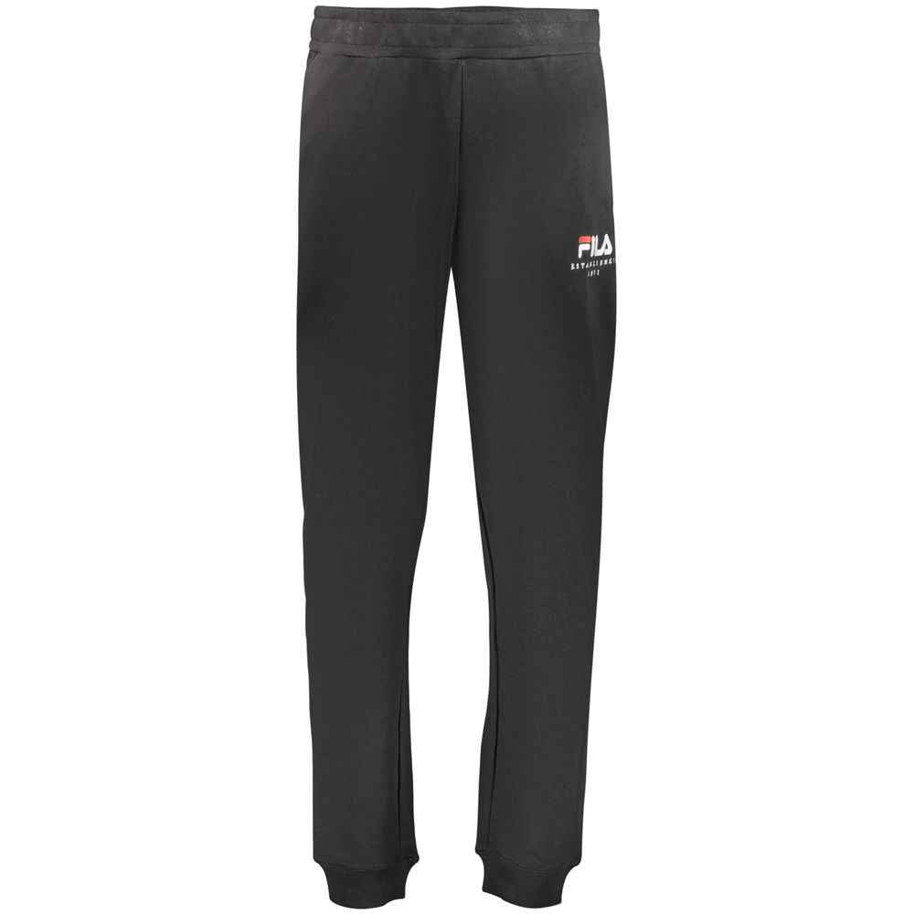 Fila Black Cotton Mens Trousers