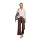 Street One Brown Cotton Casual Pants