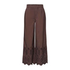 Street One Brown Cotton Casual Pants