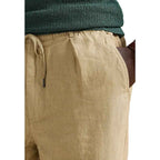 Lyle & Scott Beige Linen Casual Pants