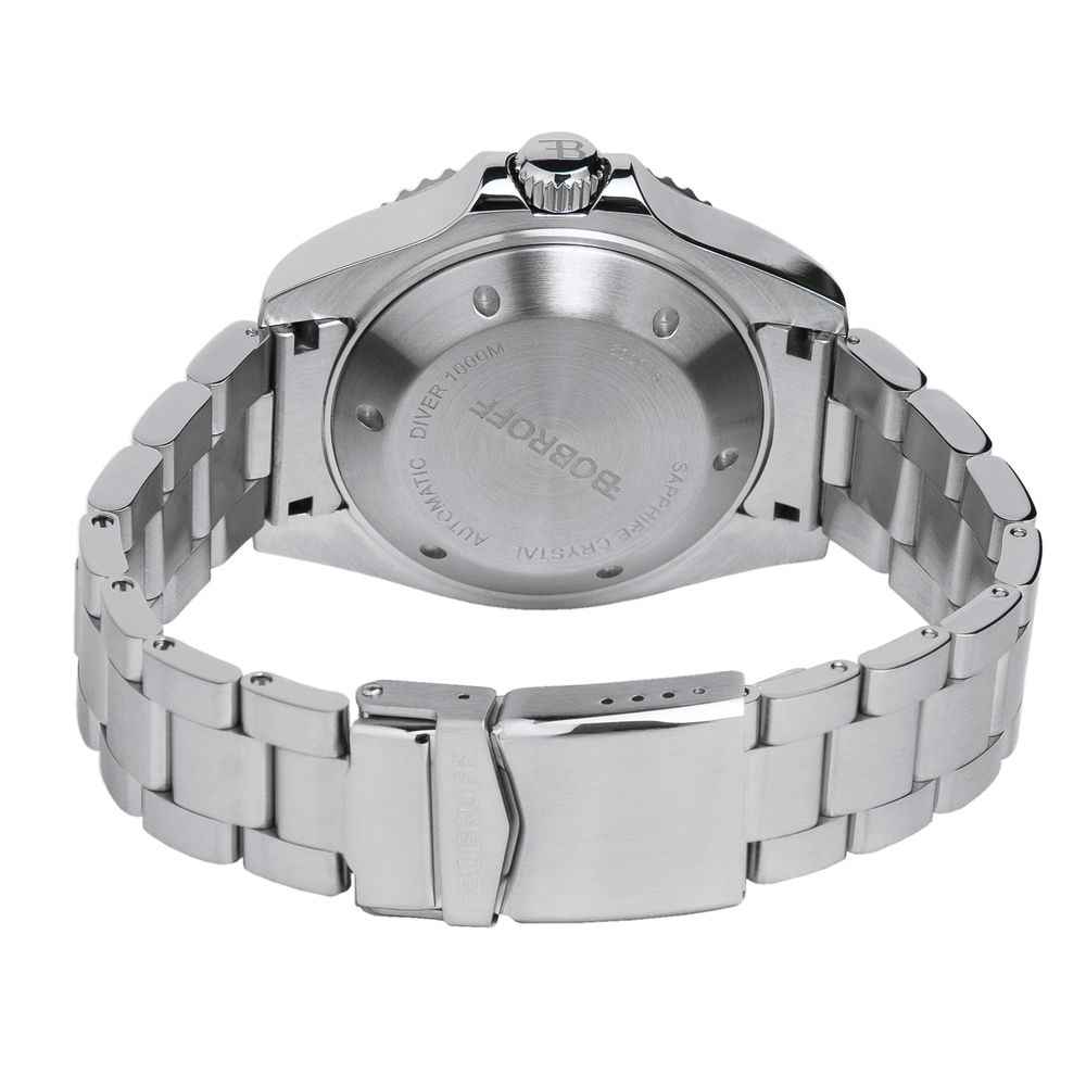 Bobroff Silver Stainless Steel Sport Watch