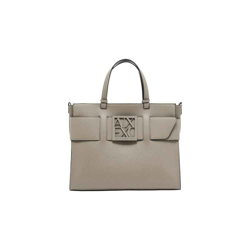 Armani Exchange Beige Artificial Leather Handbag