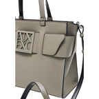 Armani Exchange Beige Artificial Leather Handbag