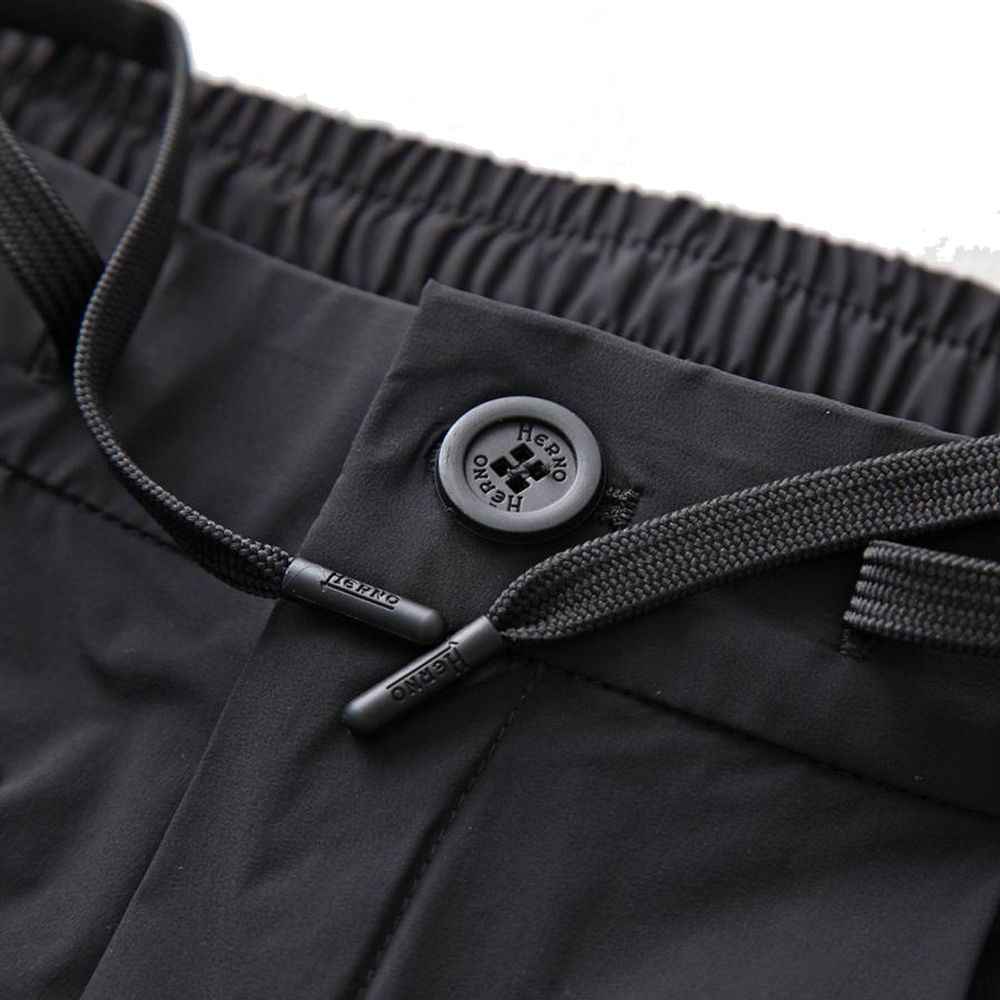 Herno Black Elastane Athletic Pants