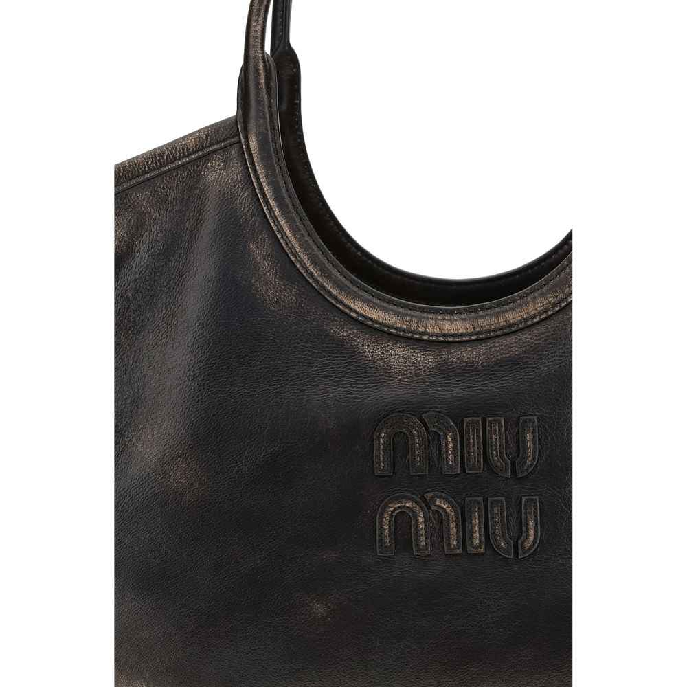 Miu Miu Brown Calf Leather Bos Taurus Shoulder Bag