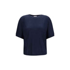 Brunello Cucinelli Blue Cashmere Sleeveles Sweater