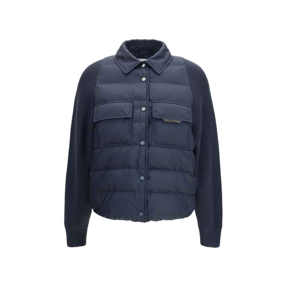 Brunello Cucinelli Blue Polyester Jacket