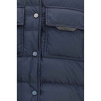 Brunello Cucinelli Blue Polyester Jacket