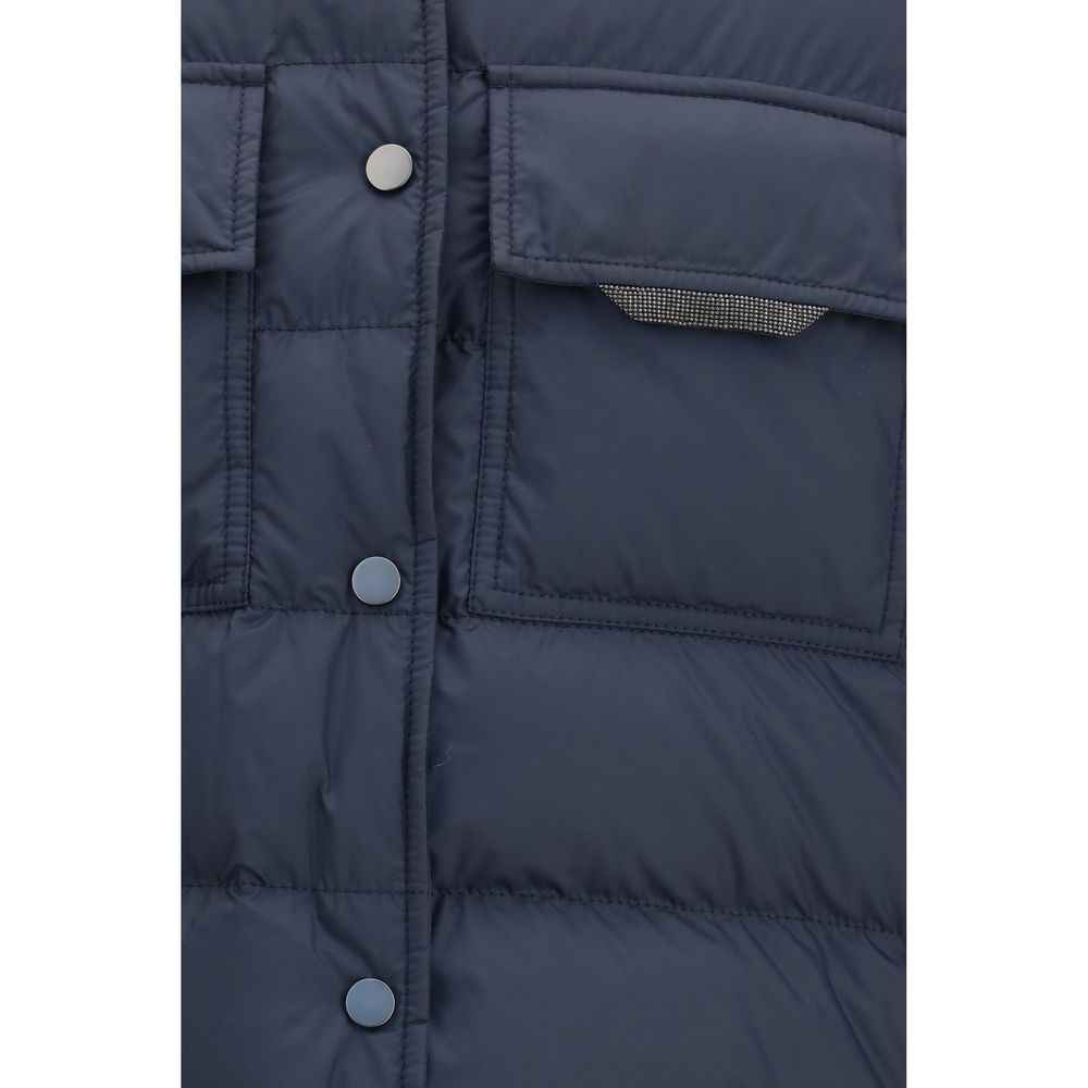 Brunello Cucinelli Blue Polyester Jacket