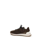 Brunello Cucinelli Brown Calf Leather Bos Taurus Athletic Sneakers