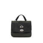 Zanellato Black Calf Leather Bos Taurus Shoulder Bag