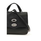 Zanellato Black Calf Leather Bos Taurus Shoulder Bag
