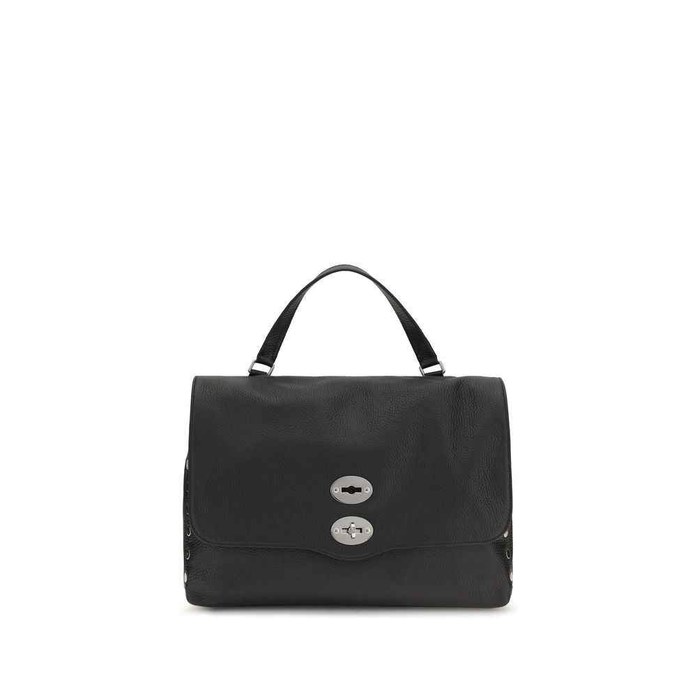 Zanellato Black Calf Leather Bos Taurus Shoulder Bag