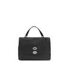 Zanellato Black Calf Leather Bos Taurus Shoulder Bag