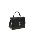Zanellato Black Calf Leather Bos Taurus Shoulder Bag