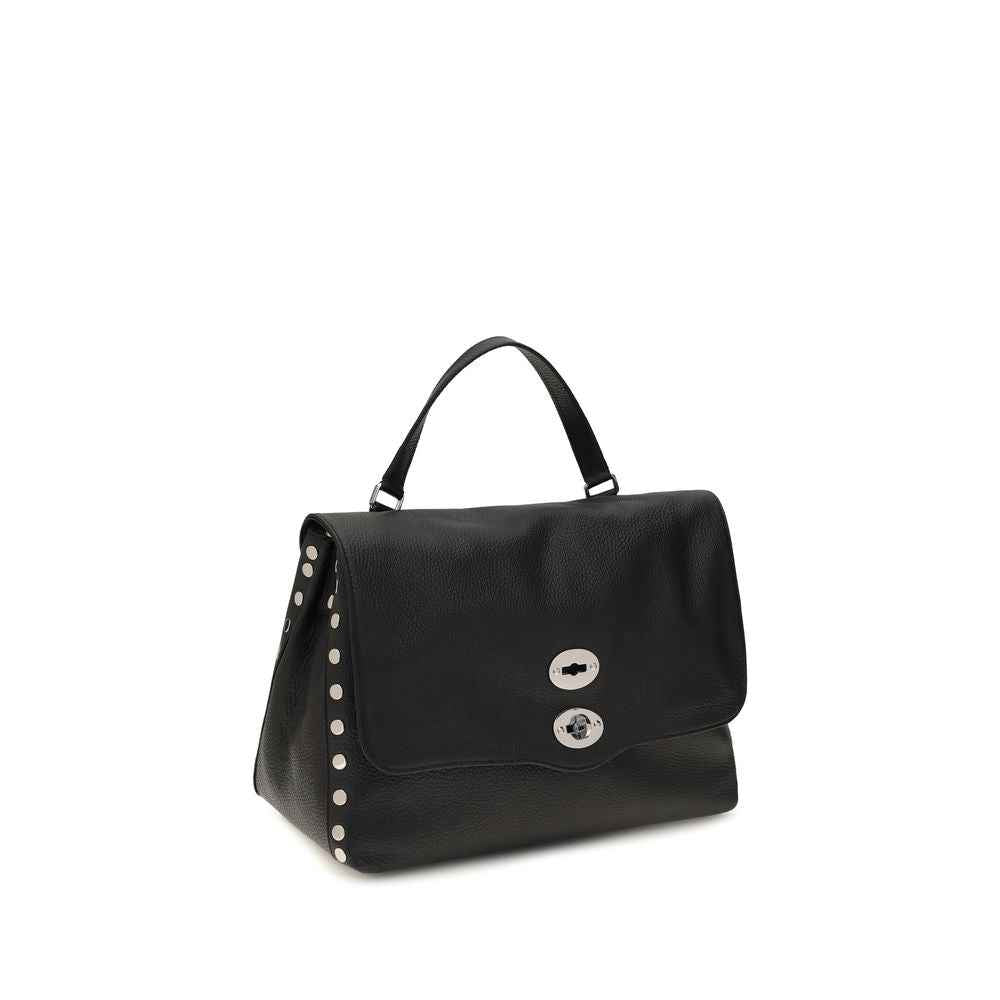 Zanellato Black Calf Leather Bos Taurus Shoulder Bag