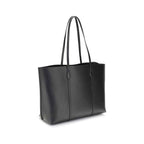 Tory Burch Black Calf Leather Bos Taurus Handbag