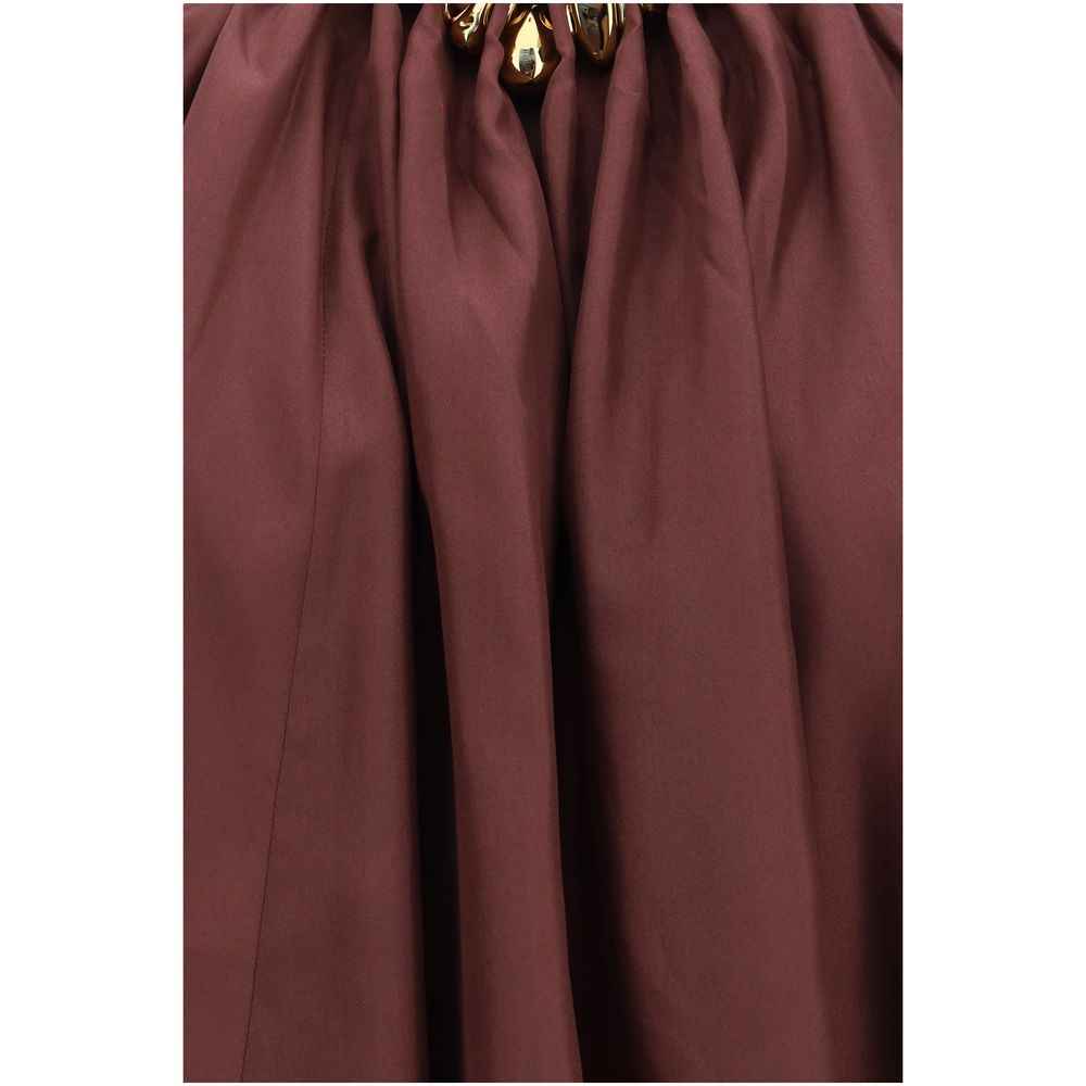Zimmermann Bordeaux Silk Sleeveles T-Shirt