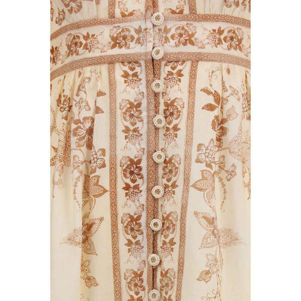 Zimmermann Beige Linen Casual Dress