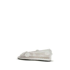 Ganni White Polyethylene Ballet Flats