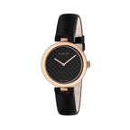 Gucci Black Leather Dress Watch