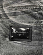 Dolce & Gabbana Grey Washed Mid Waist Straight Denim Jeans