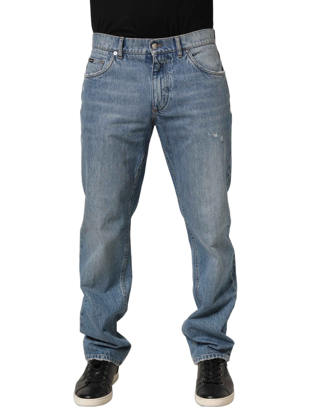 Dolce & Gabbana Light Blue Washed MidWaist Classic Denim Jeans