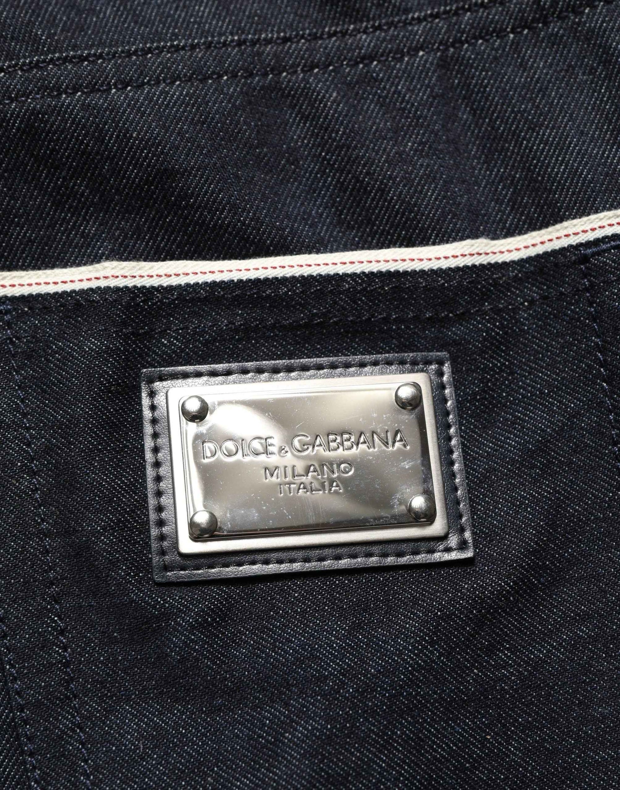 Dolce & Gabbana Black Cotton Mid Waist Classic Men Denim Jeans