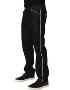 Dolce & Gabbana Black Cotton Mid Waist Classic Men Denim Jeans