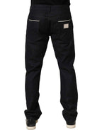 Dolce & Gabbana Black Cotton Mid Waist Classic Men Denim Jeans
