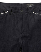 Dolce & Gabbana Black Cotton Mid Waist Classic Men Denim Jeans